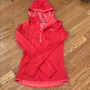 Nike Running Long Sleeved Hooded Dri-fit in Red